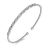 14K White Gold Diamond Bangle - 0.25 ct