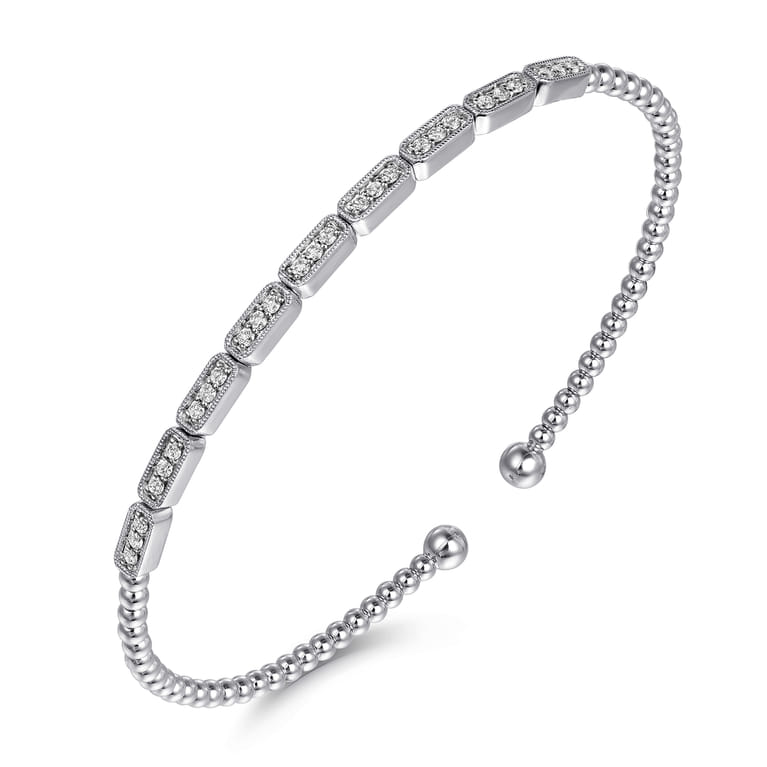 14K White Gold Diamond Bangle - 0.25 ct - Shot 2