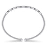 14K White Gold Diamond Bangle - 0.25 ct