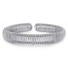 14K White Gold Diamond Bangle - 0.6 ct
