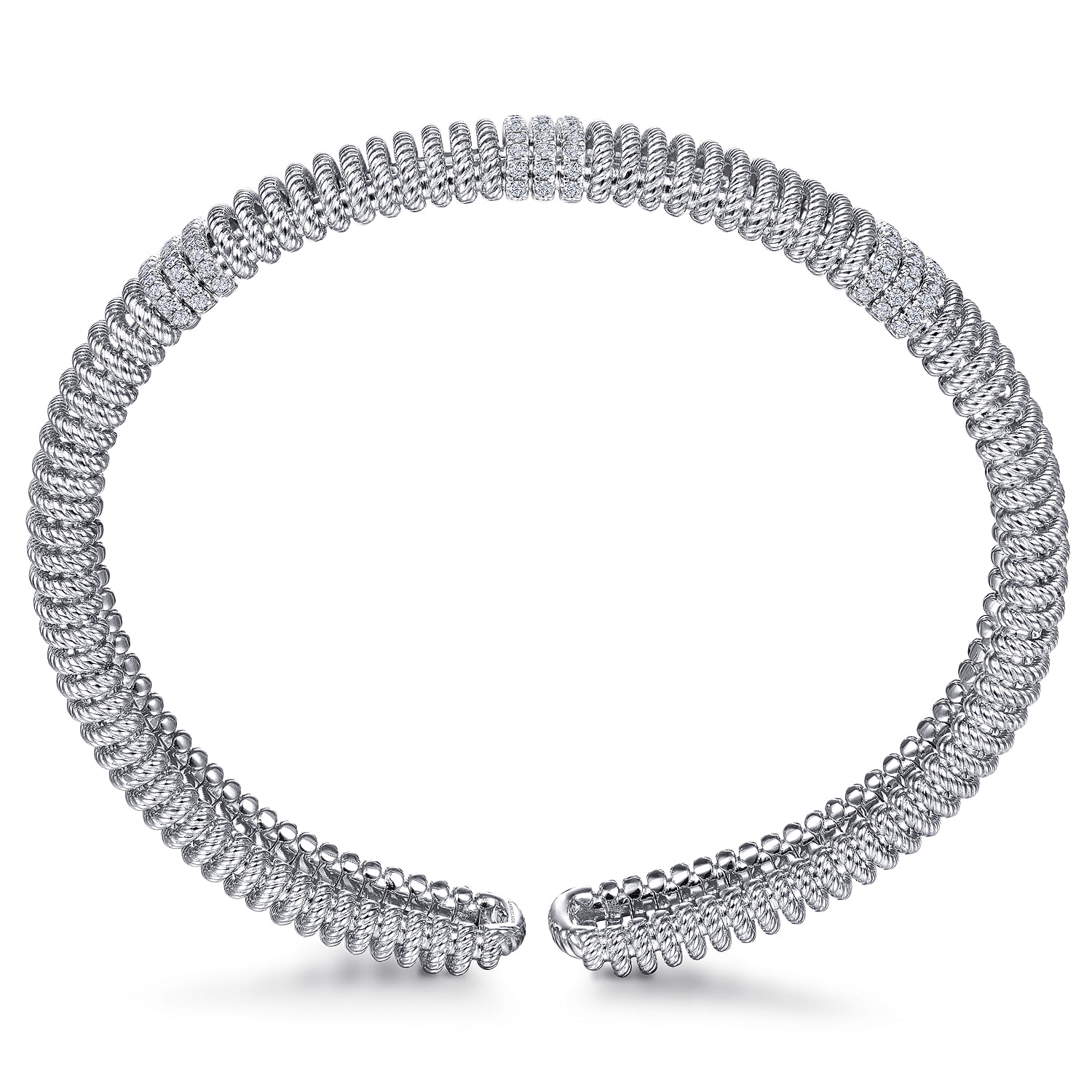 14K White Gold Diamond Bangle - 0.6 ct - Shot 3