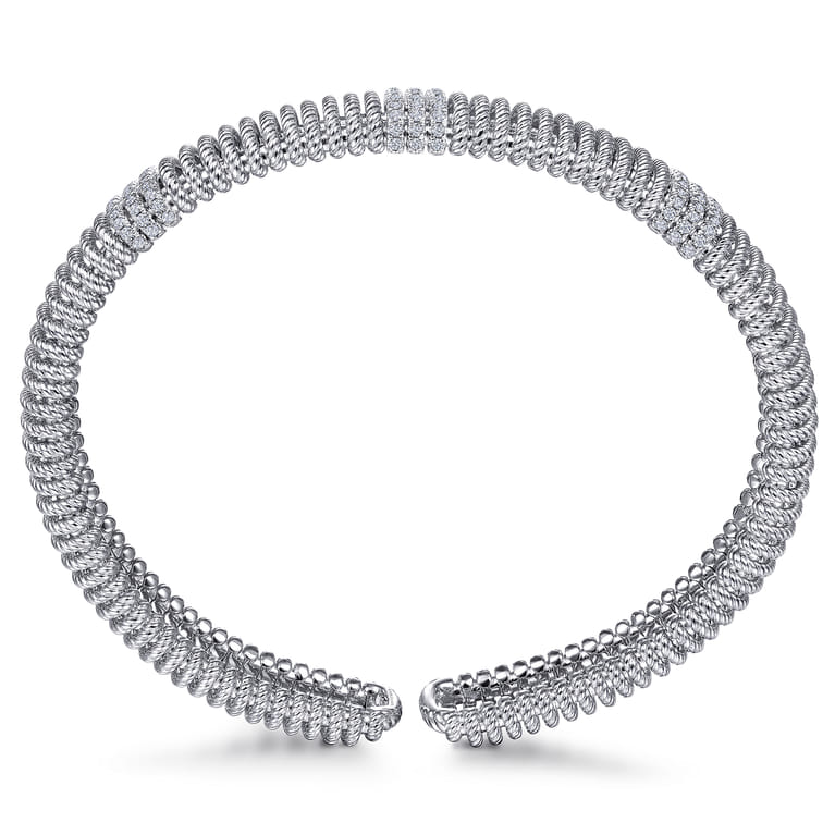 14K White Gold Diamond Bangle - 0.6 ct - Shot 3