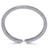 14K White Gold Diamond Bangle - 0.6 ct