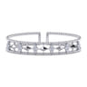 14K White Gold Diamond Bangle