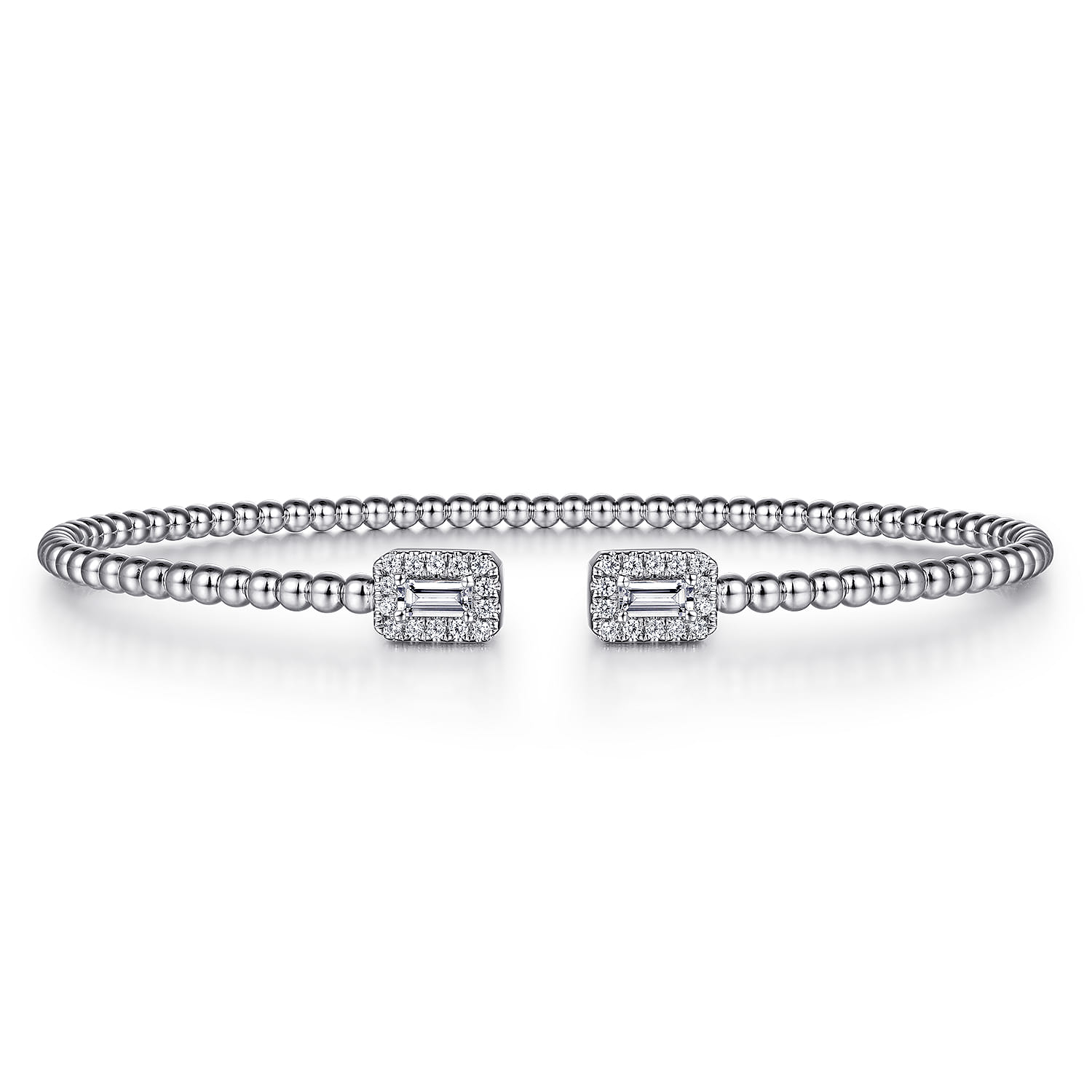 14K White Gold Diamond Bangle - 0.3 ct - Shot 1