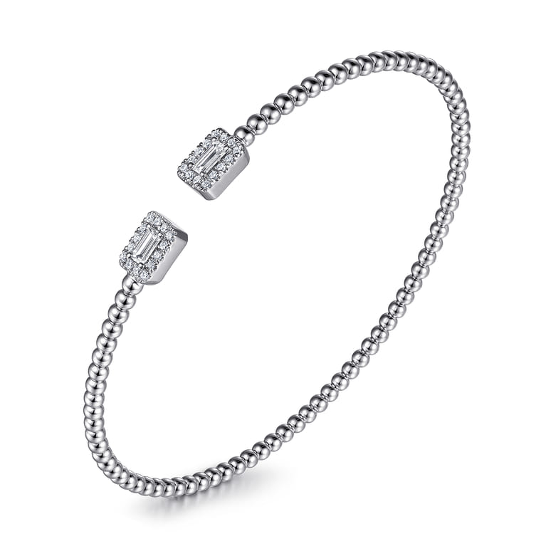 14K White Gold Diamond Bangle - 0.3 ct - Shot 2