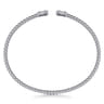 14K White Gold Diamond Bangle - 0.3 ct