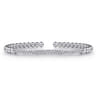 14K White Gold Diamond Bangle - 0.75 ct
