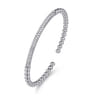 14K White Gold Diamond Bangle - 0.75 ct