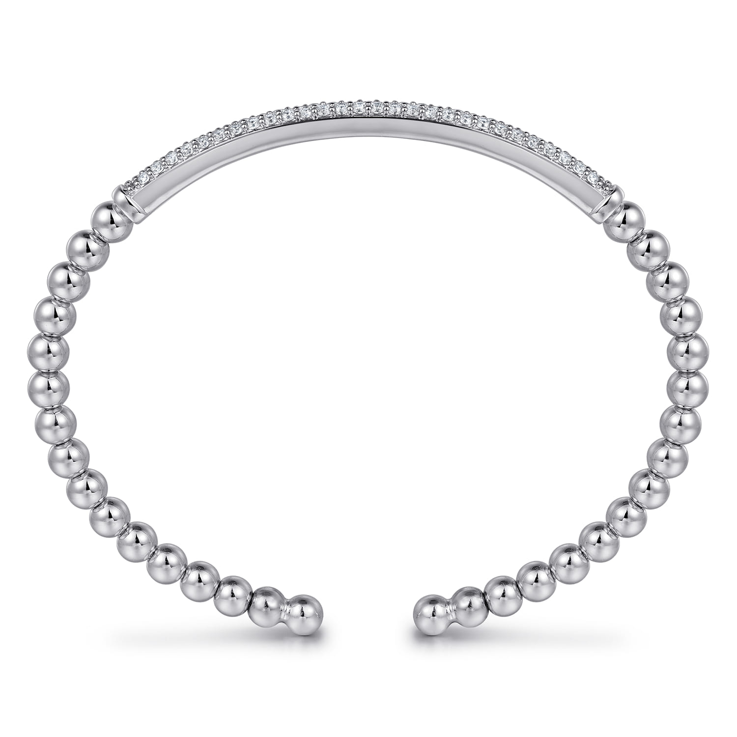 14K White Gold Diamond Bangle - 0.75 ct - Shot 3