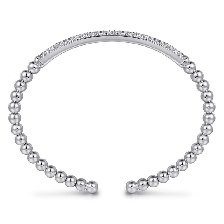 14K White Gold Diamond Bangle - 0.75 ct - Shot 3