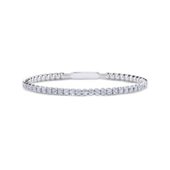 14K White Gold Diamond Bangle