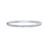 14K White Gold Diamond Bangle - 3.95 ct