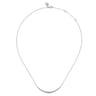 14K White Gold Diamond Bar Necklace - 1.5 ct