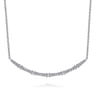 14K White Gold Diamond Bar Necklace - 0.3 ct
