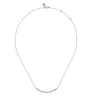 14K White Gold Diamond Bar Necklace - 0.3 ct