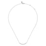 14K White Gold Diamond Bar Necklace - 0.46 ct