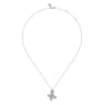 14K White Gold Diamond Butterfly Pendant Necklace - 1.1 ct