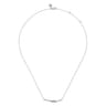 14K White Gold Diamond Bypass Bar Necklace - 0.25 ct