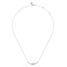 14K White Gold Diamond Bypass Bar Necklace - 0.25 ct