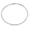 14K White Gold Diamond Bypass Open Bangle Bracelet - 0.3 ct