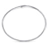 14K White Gold Diamond Bypass Open Bangle - 0.3 ct