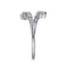14K White Gold Diamond Bypass Open Ring - 0.5 ct
