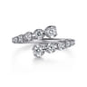 14K White Gold Diamond Bypass Ring - 0.5 ct