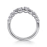 14K White Gold Diamond Bypass Ring - 0.5 ct