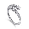 14K White Gold Diamond Bypass Ring - 0.5 ct