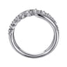 14K White Gold Diamond Bypass Ring - 0.5 ct