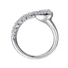 14K White Gold Diamond Bypass Ring - 0.5 ct