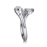 14K White Gold Diamond Bypass Ring - 0.5 ct