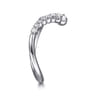 14K White Gold Diamond Bypass Ring - 0.25 ct