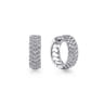 14K White Gold Diamond Chevron Earrings - 0.7 ct