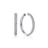 14K White Gold Diamond Chevron Earrings - 0.5 ct