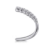 14K White Gold Diamond Chevron Ladies Ring - 0.5 ct