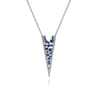 14K White Gold Diamond Chevron Necklace - 0.3 ct