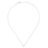 14K White Gold Diamond Chevron Necklace - 0.06 ct