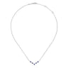 14K White Gold Diamond Chevron Necklace - 0.1 ct