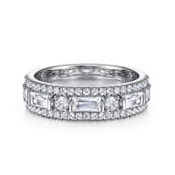 14K White Gold Diamond Classic Band Ring