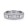 14K White Gold Diamond Classic Band Ring - 1 ct