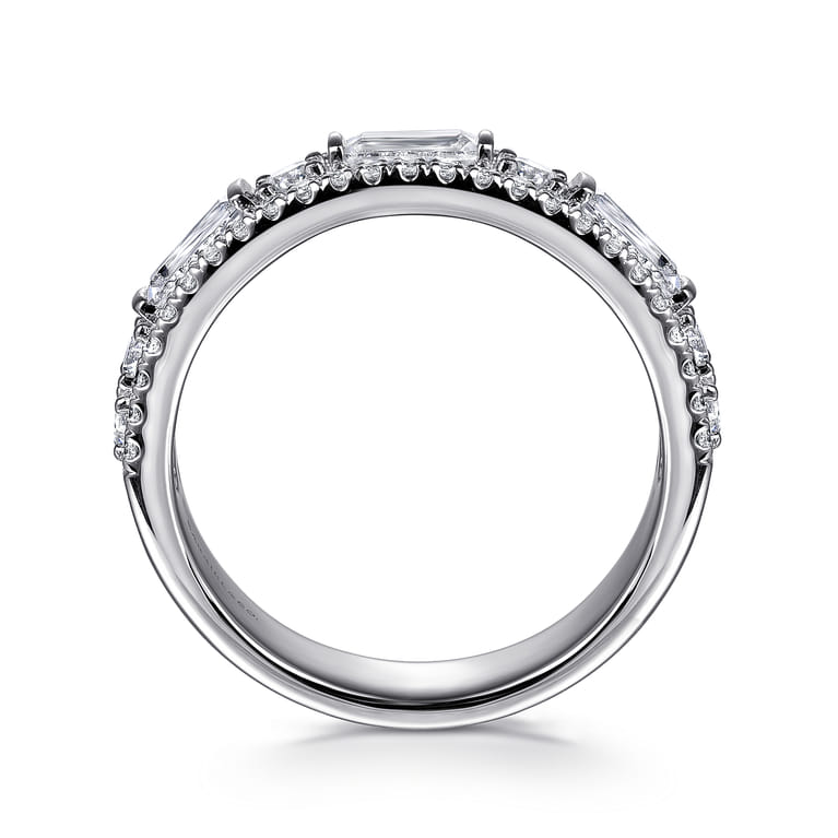 14K White Gold Diamond Classic Band Ring - 1 ct - Shot 2