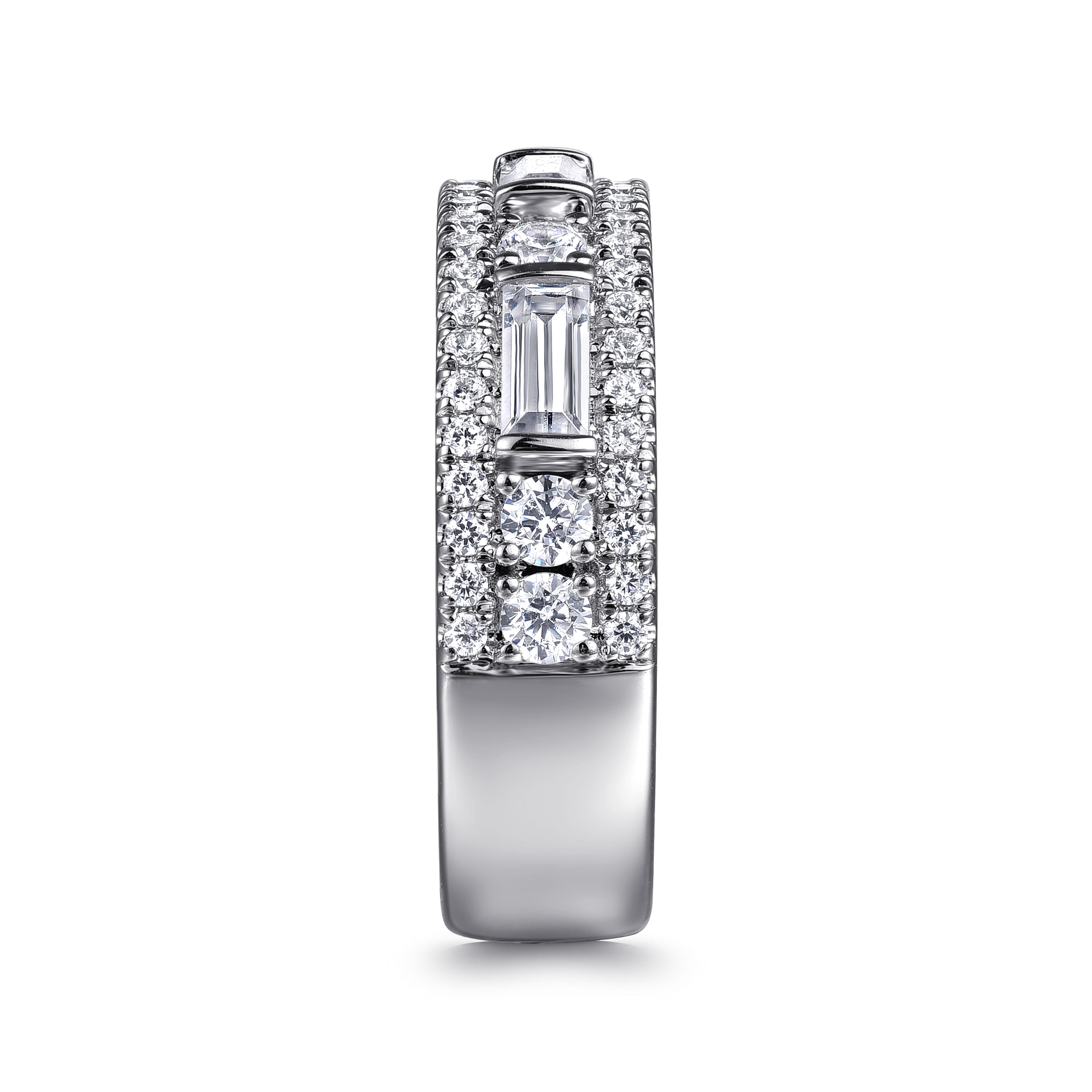 14K White Gold Diamond Classic Band Ring - 1 ct - Shot 4