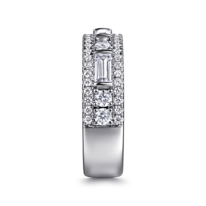 14K White Gold Diamond Classic Band Ring