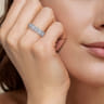 14K White Gold Diamond Classic Band Ring - 1 ct