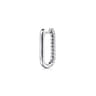 14K White Gold Diamond Classic Elongated Oval Hoop Earrings - 0.32 ct