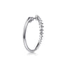 14K White Gold Diamond Classic Hoop Earrings - 1.25 ct