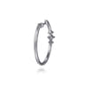 14K White Gold Diamond Classic Hoop Earrings - 1.25 ct