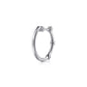 14K White Gold Diamond Classic Hoop Earrings - 0.4 ct